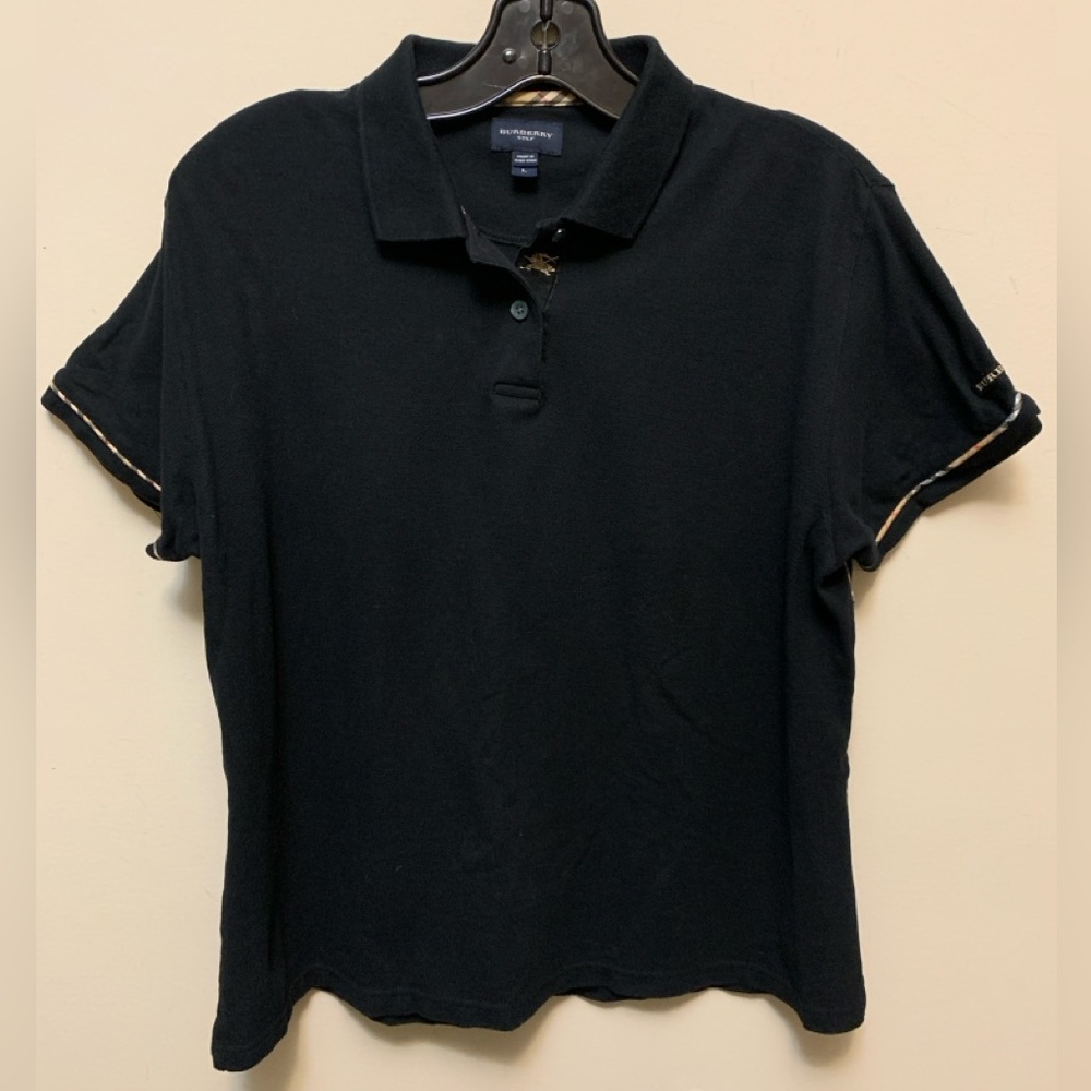 Ladies BURBERRY GOLF Black Polo Shirt